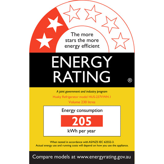 HUS237WH.1 Energy Label