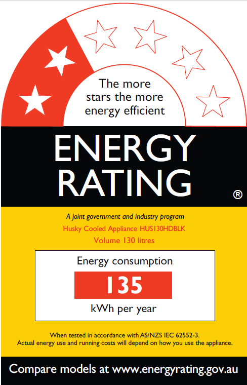 HUS130HDBLK Energy Label