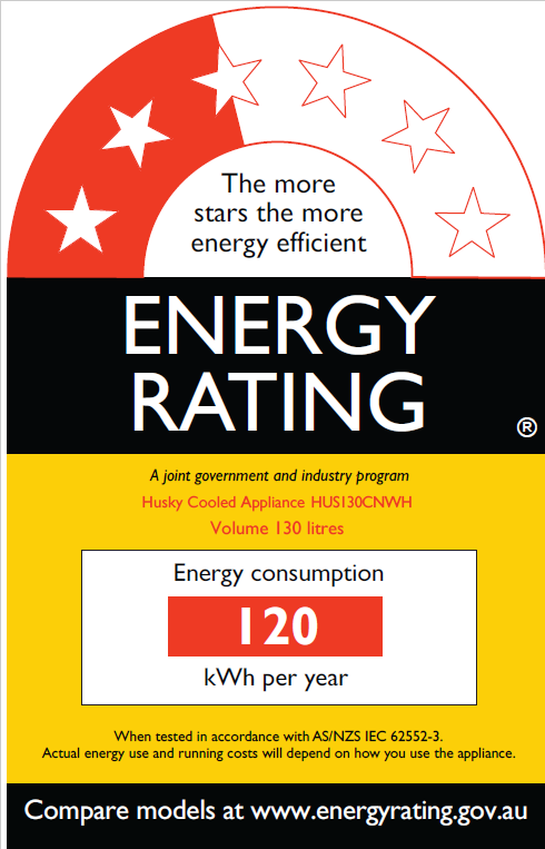 HUS130CNWH Energy Label