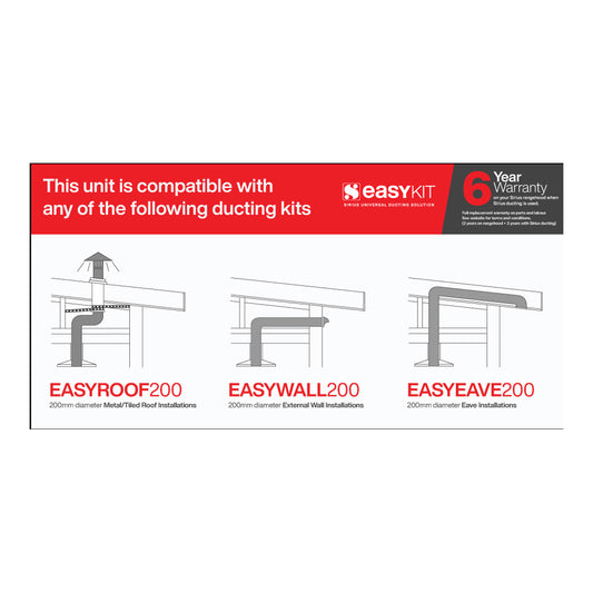 Ducting Option Labels (200mm Option)