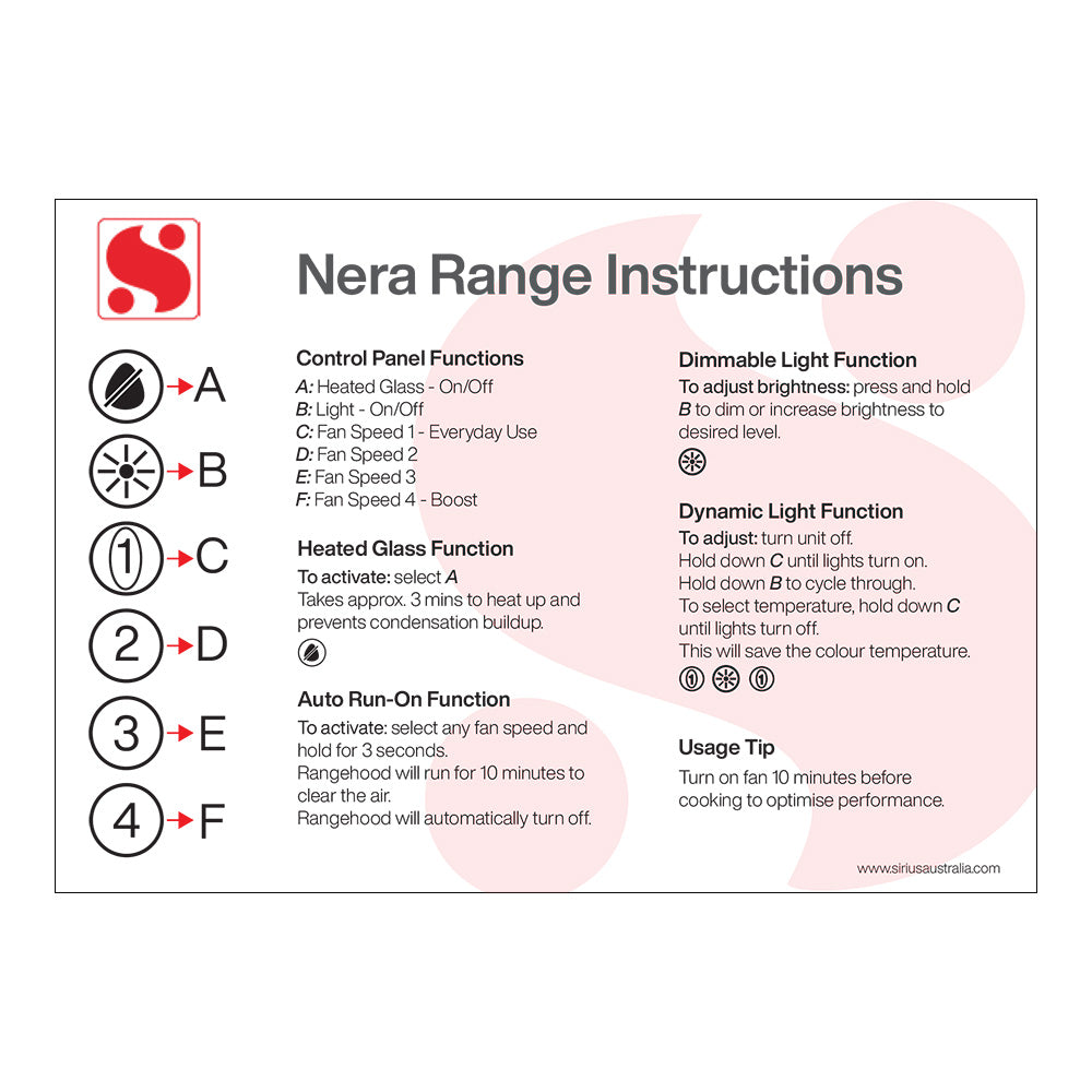 Nera Heated Range Instructions