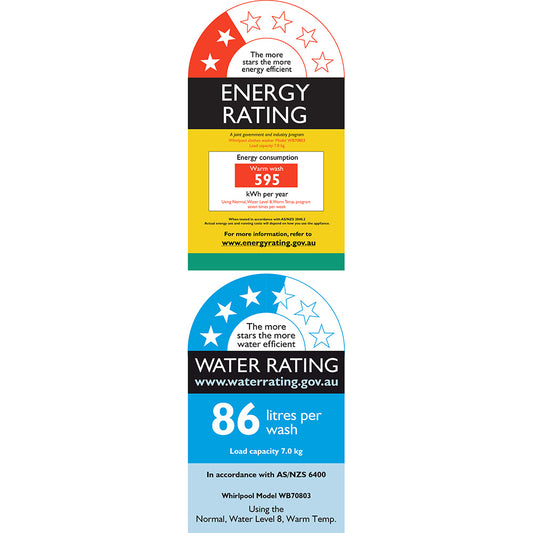 WB70803 Energy & Water Label Label