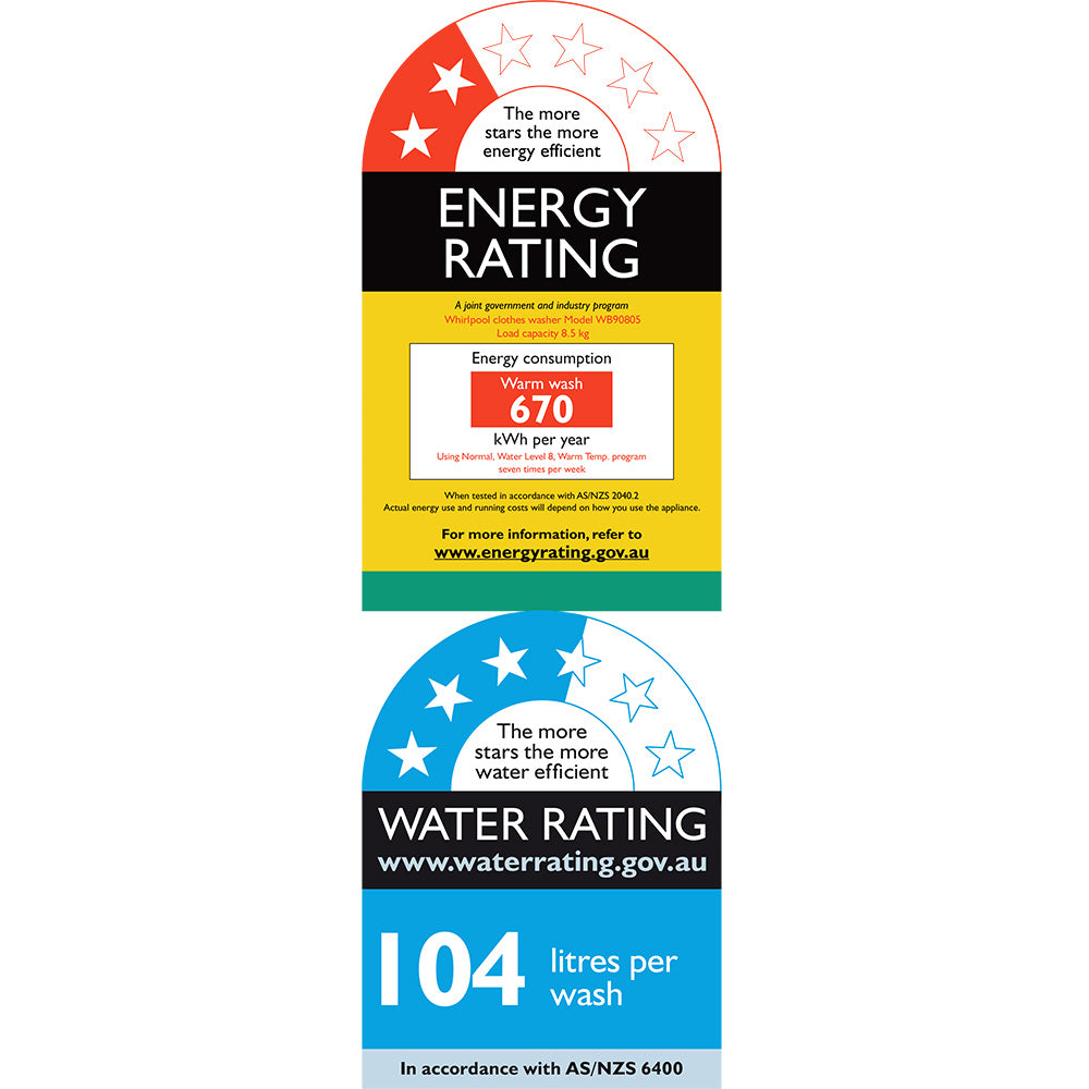 WB90805 Energy & Water Label Label