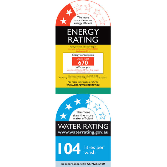 WB90805 Energy & Water Label Label