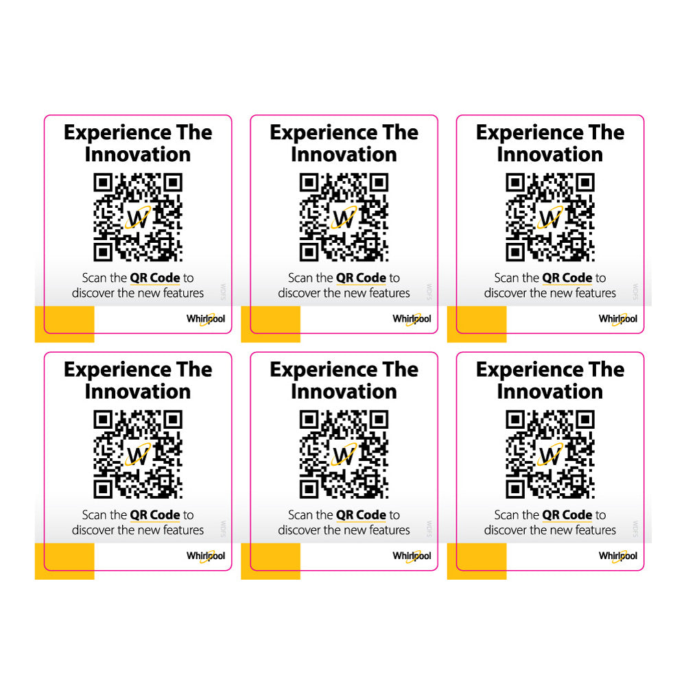 Dishwasher QR Codes (6 Per Sheet) Sold Per Sheet