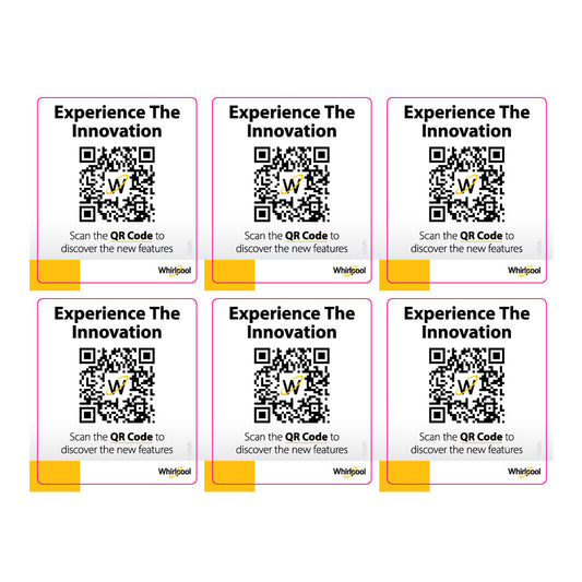 Dishwasher QR Codes (6 Per Sheet) Sold Per Sheet