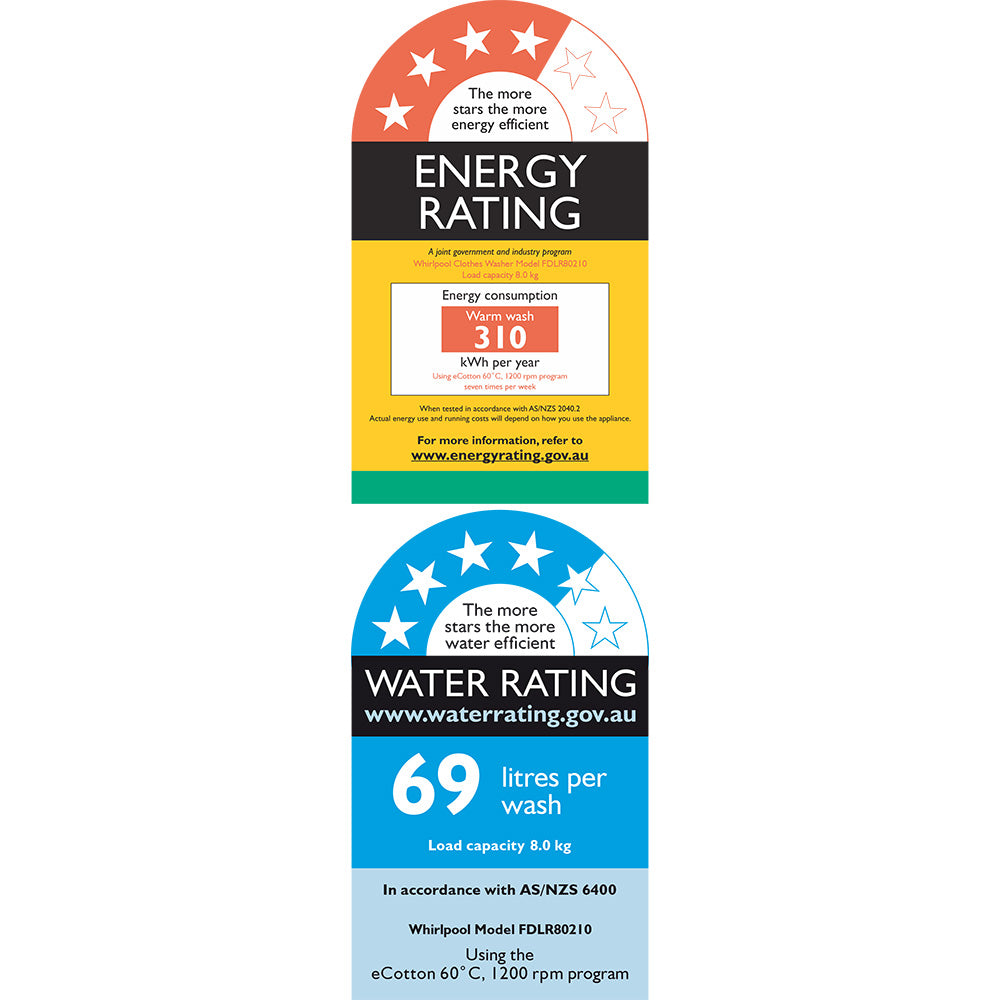 FDLR80250 Energy & Water Label Label