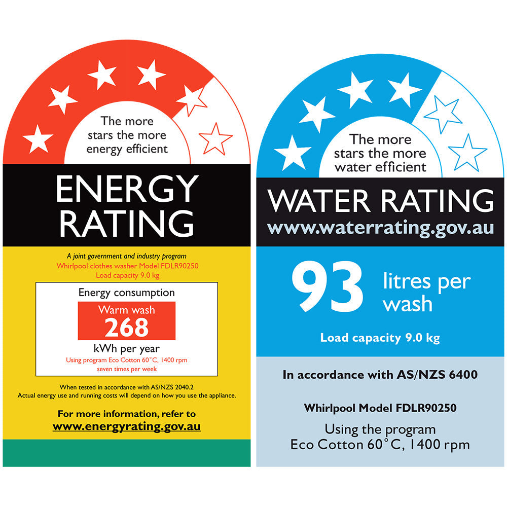 FDLR90250 Energy & Water Label Label