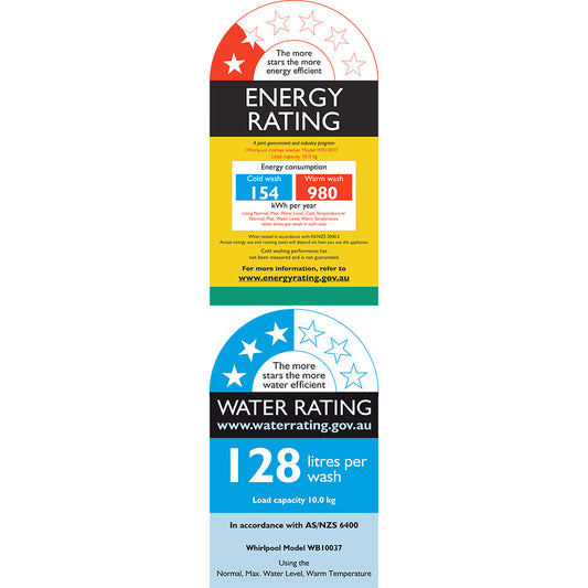 WB10037 Energy & Water Label Label