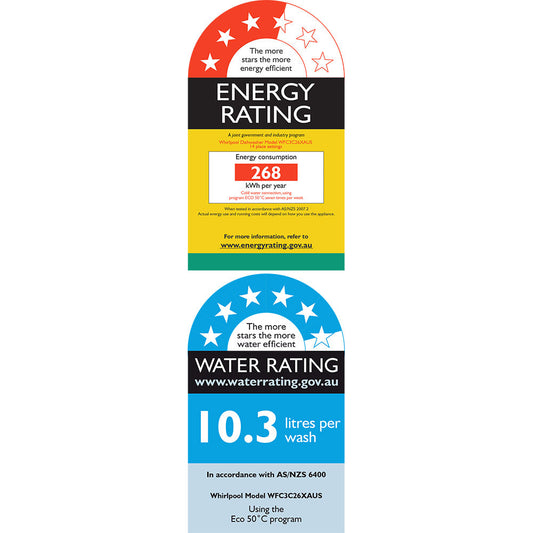WFC3C26XAUS Energy & Water Label Label