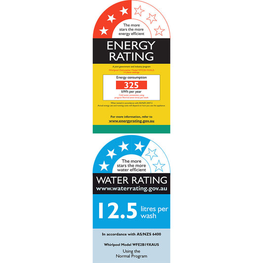 WFE2B19XAUS Energy & Water Label Label
