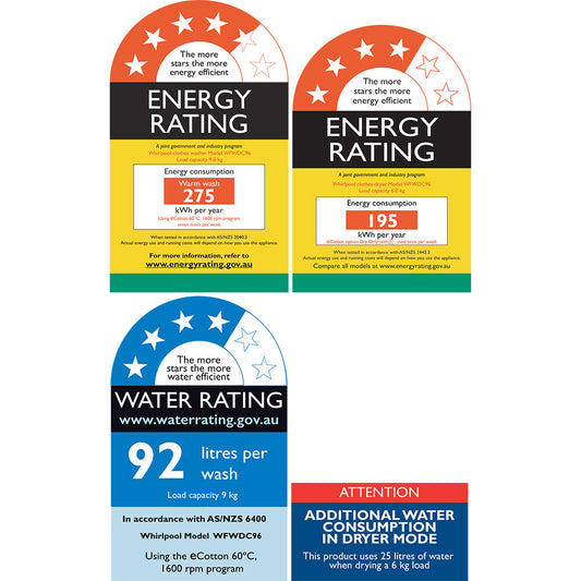 WFWDC96 Energy & Water Label Label