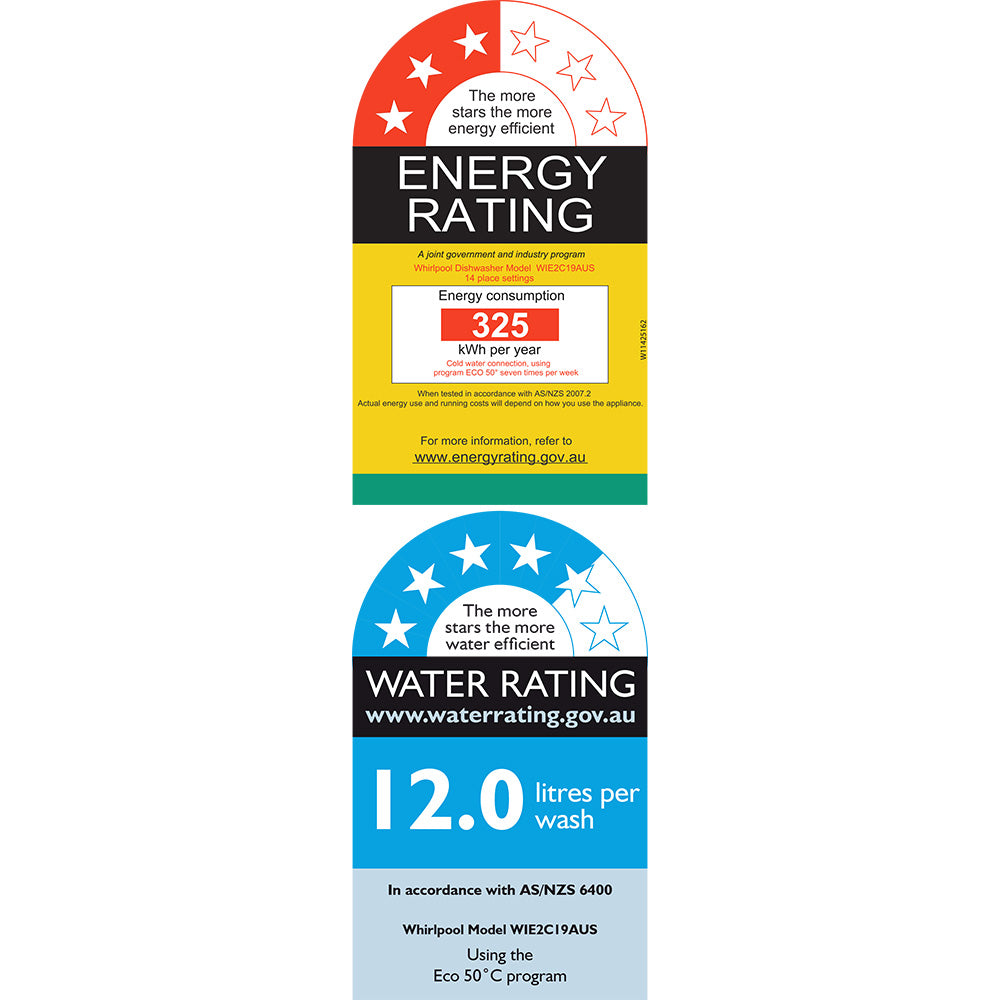 WIE2C19AUS Energy & Water Label Label